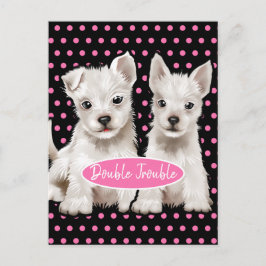 Doppelte Trouble-twoppe-Jungtiere Postkarte
