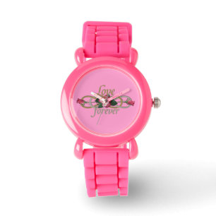 Doppelte Unendlichkeit - Rose Liebe für immer Armbanduhr