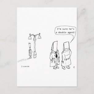 Doppelter Agent Postkarte