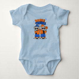 Doppelter Ärger Coole Zwillings-Elefanten – A Baby Strampler