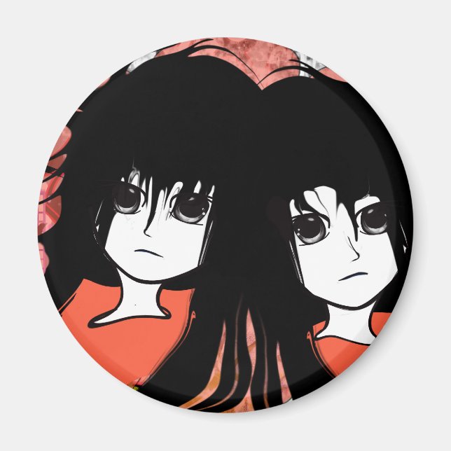 Doppelter Ärger hinzufügen, um Anime Twins zu entw Magnet (Vorne)