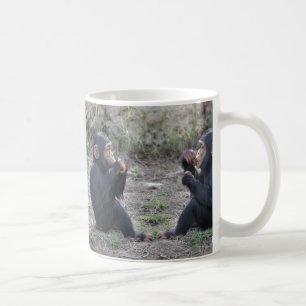 Doppelter Baby-Schimpanse-Trinkbecher Kaffeetasse