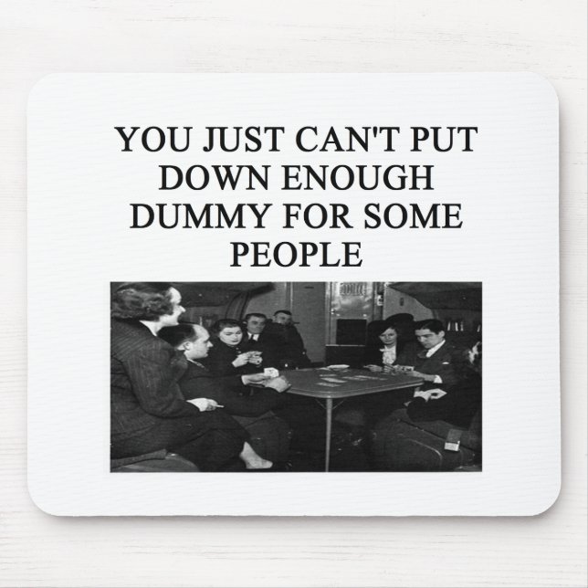 doppelter Bridge-Spieler Entwurf Mousepad (Vorne)