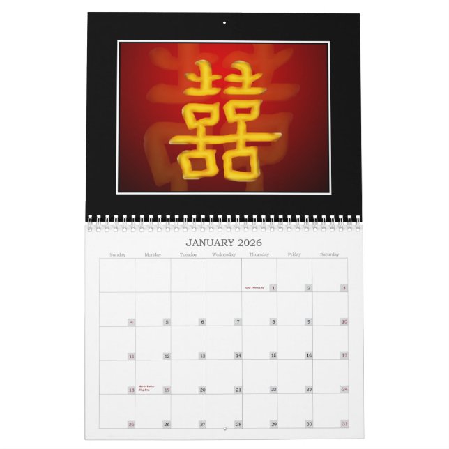 Doppelter Kalender des Glück-2012 (Jan 2026)