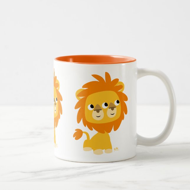 Doppelter Niedlicher Cartoon Zweifarbige Tasse (Rechts)