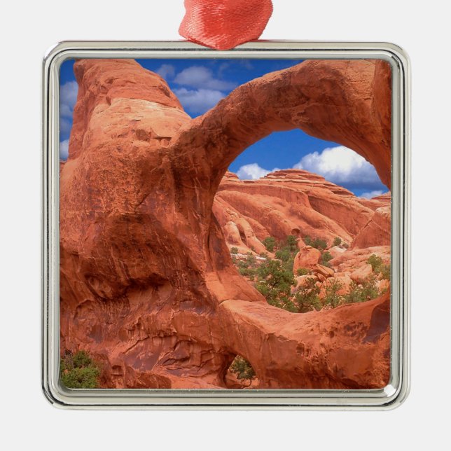Doppelter O Bogen des Park-wölbt Utah Ornament Aus Metall (Vorne)