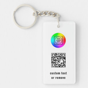 Doppelter QR-Code Geschäftslogo Promo-Schlüsselanh Schlüsselanhänger