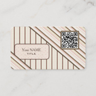 Doppelter QR-Code Retro-Rosa Visitenkarte