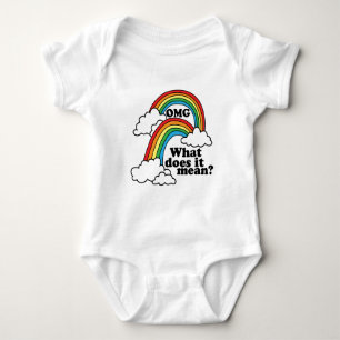 Doppelter Regenbogen Baby Strampler