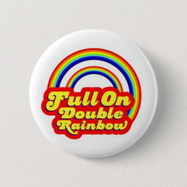 Doppelter Regenbogen! Button (Vorderseite)