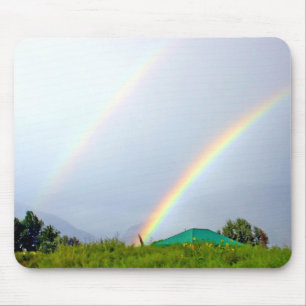 Doppelter Regenbogen Mousepad