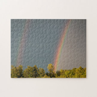 Doppelter Regenbogen, Puzzlespiel des Foto-11x14