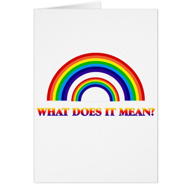 Doppelter Regenbogen. Was tut es gemein? (Vorne)