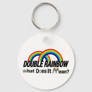 doppelter Regenbogen. Was tut es gemein? Schlüsselanhänger