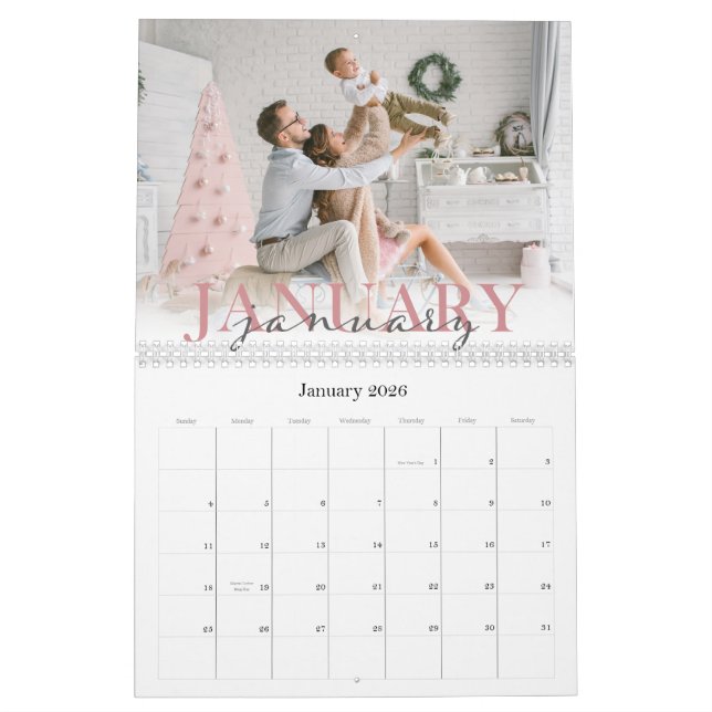 Doppelter Schriftart | Foto 2023 Kalender (Jan 2026)