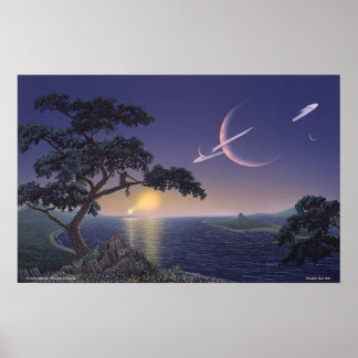 Doppelter Sonnenuntergang Poster