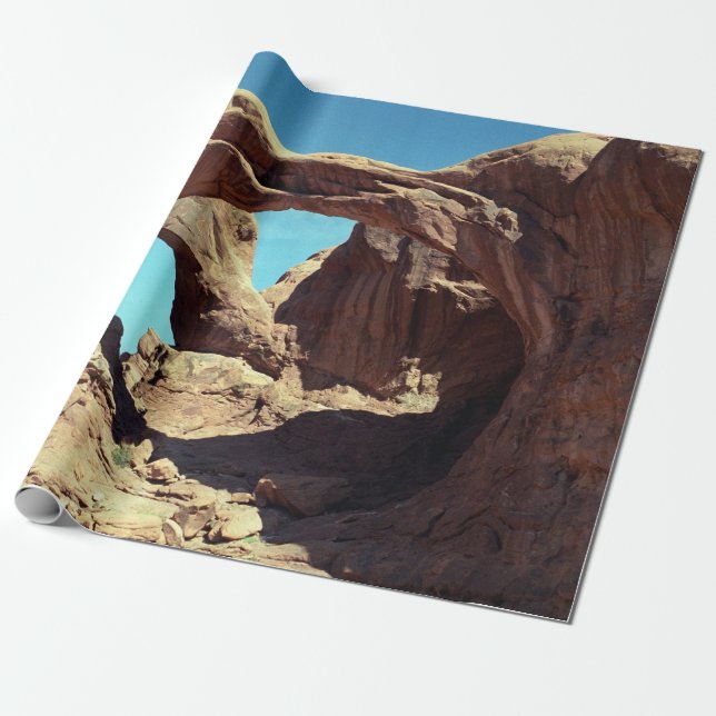 Doppeltes Bogen-Utah-Wüsten-LandschaftsFoto Geschenkpapier (Ungerollt)
