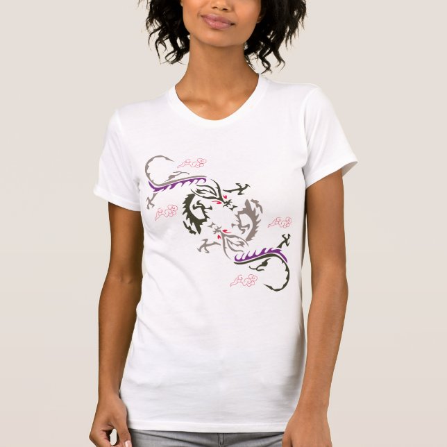 Doppeltes Drache-T-Shirt T-Shirt (Vorderseite)