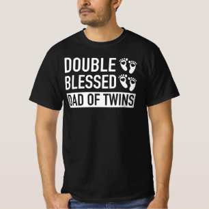 Doppeltes gesegneter Vater der Zwillinge - neues T-Shirt