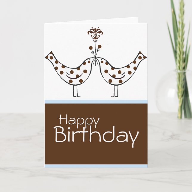 Doppeltes Glück - Happy Birthday Karte (Vorderseite)