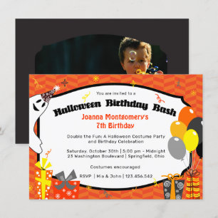 Doppeltes Halloween-Bash-Party Einladung