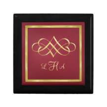 Doppeltes Herz-rotes Gold Giftbox