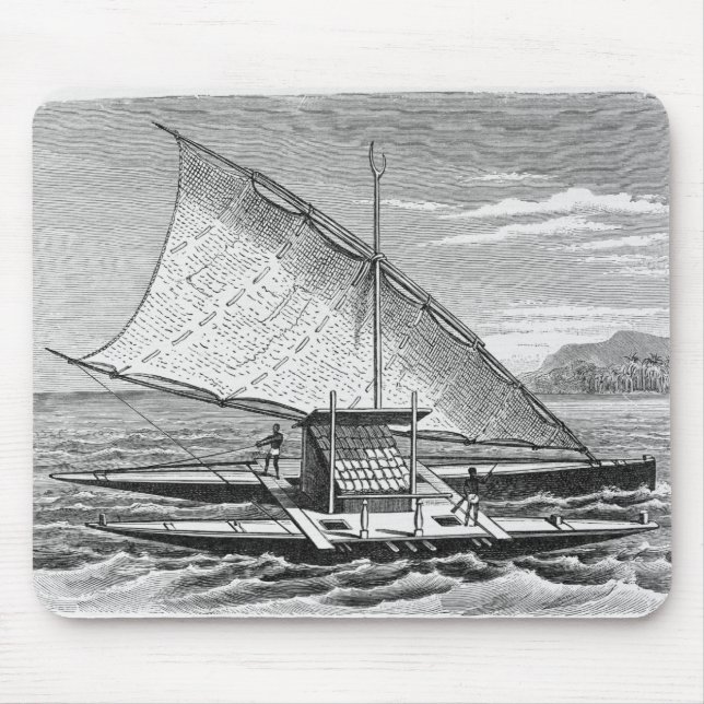 Doppeltes Kanu des Fijian von der Geschichte von Mousepad (Vorne)