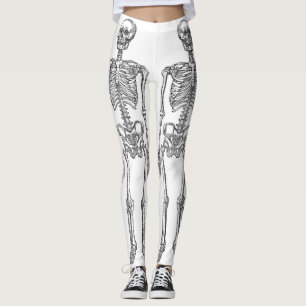 Doppeltes Menschenblatt Schwarz Leggings