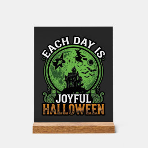 Doppeltes Mühsal Ärger Hexe Kürbis Halloween Spinn Acrylschild