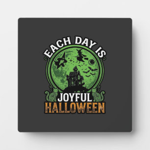 Doppeltes Mühsal Ärger Hexe Kürbis Halloween Spinn Fotoplatte