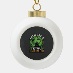 Doppeltes Mühsal Ärger Hexe Kürbis Halloween Spinn Keramik Kugel-Ornament