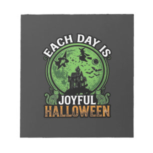 Doppeltes Mühsal Ärger Hexe Kürbis Halloween Spinn Notizblock