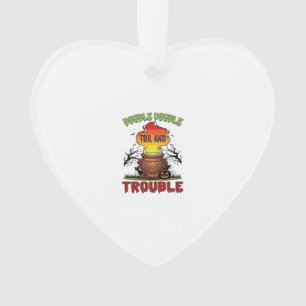 Doppeltes Mühsal Ärger Kessel Halloween Schwarze K Ornament