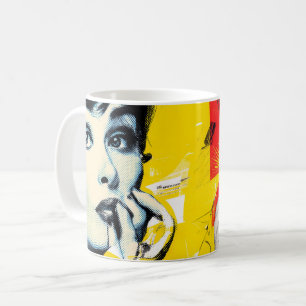 Doppeltes Pop-Art-Porträt Kaffeetasse
