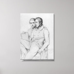 Doppeltes Porträt von Hippolyte und von Paul Leinwanddruck