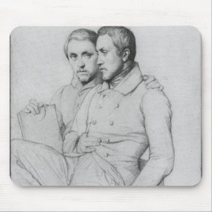 Doppeltes Porträt von Hippolyte und von Paul Mousepad