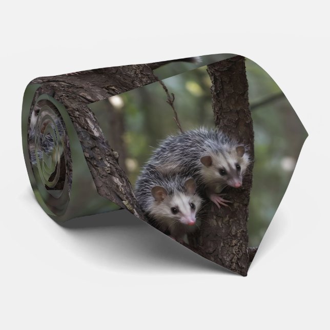 Doppeltes Problem in der Canopy: Zwei Possummen Krawatte (Gerollt)