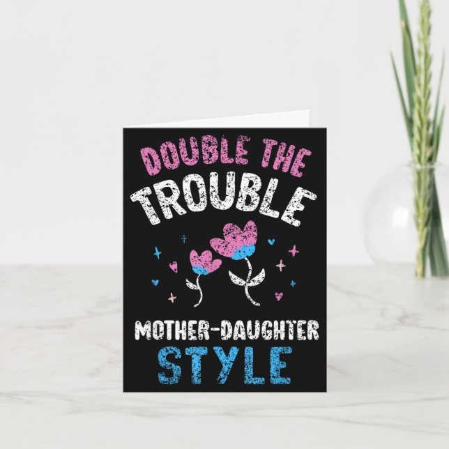 Doppeltes Problem Mutter-Tochter-Stil Mutter Karte (Vorderseite)