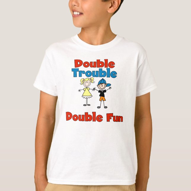 Doppeltes Problem scherzt T - Shirt (Vorderseite)