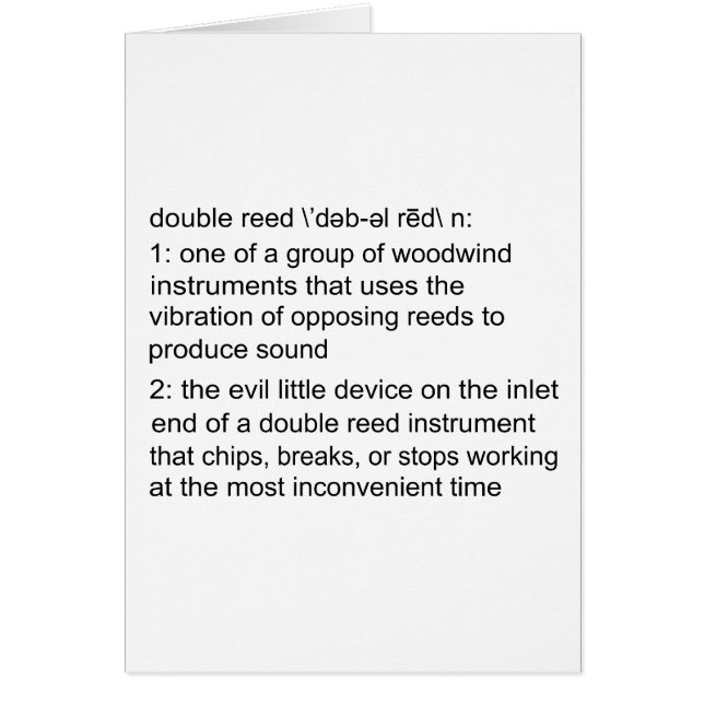 Doppeltes REEDdefinition (Vorne)