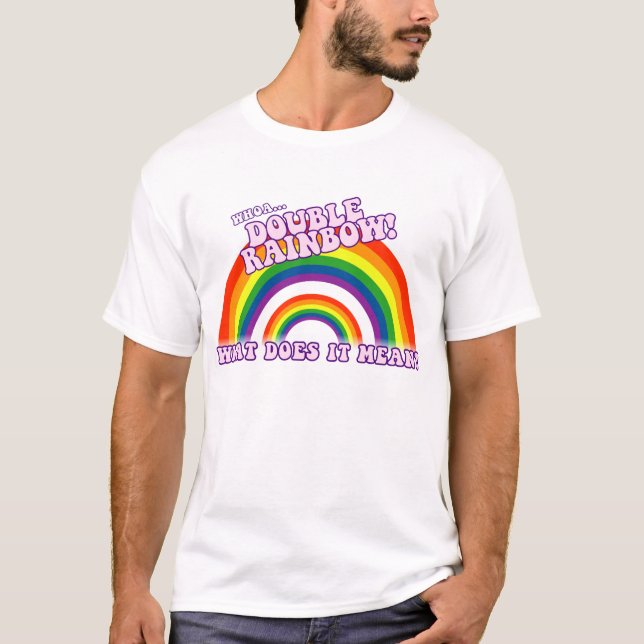 Doppeltes Regenbogent-shirt T-Shirt (Vorderseite)