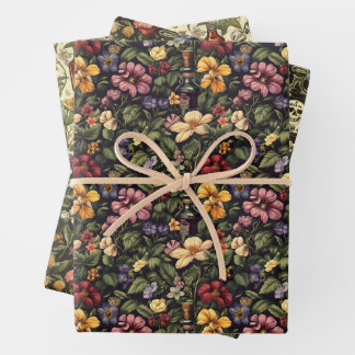 Doppeltes Set aus 3 Bogen Geschenkpapier