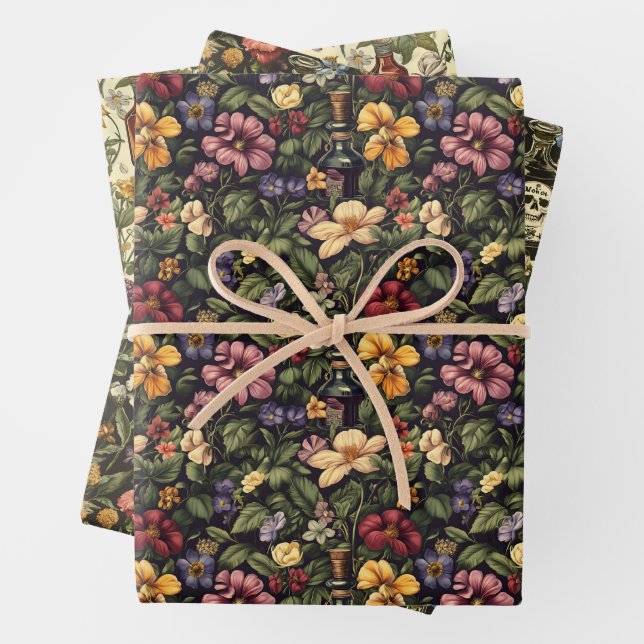 Doppeltes Set aus 3 Bogen Geschenkpapier (Beispiel)