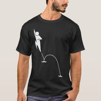 Doppeltes Sprungst-stück - Schwarzes T-Shirt