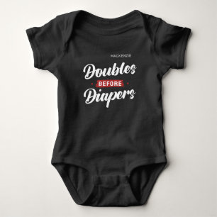 Doppeltes vor Windeln Dunkel Baby Strampler