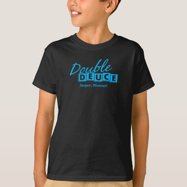 Doppeltes Zwei-Jaspis-Missouri-Logo-grafisches T-Shirt (Vorderseite)