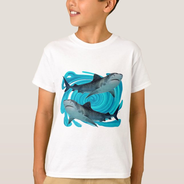 DOPPELtiger-HAIFISCHE T-Shirt (Vorderseite)