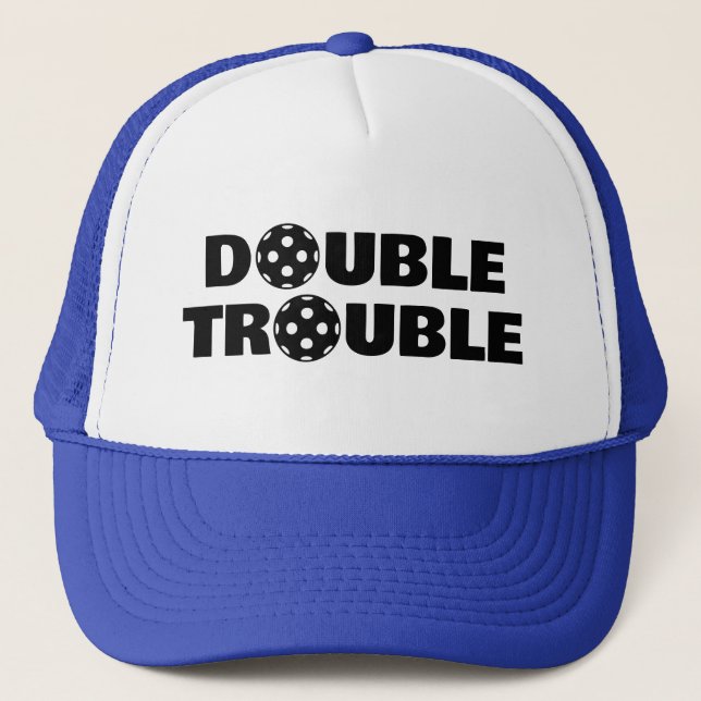 DOPPELTROUBLE Pflückenhüte für Doppelteams Truckerkappe (Vorderseite)