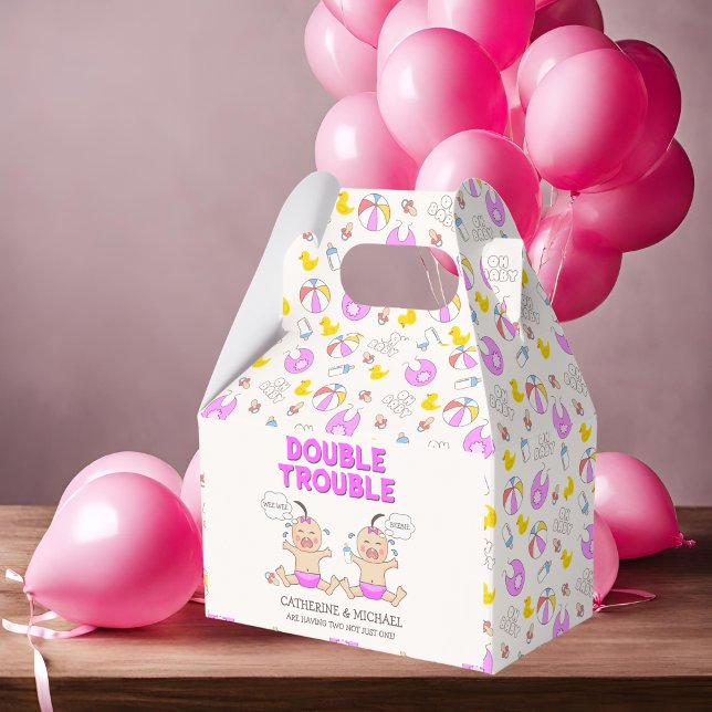 Doppeltrouble Twin Girls Babydusche Geschenkschachtel (Von Creator hochgeladen)