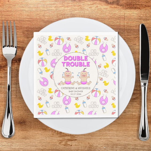 Doppeltrouble Twin Girls Babydusche Serviette (Von Creator hochgeladen)